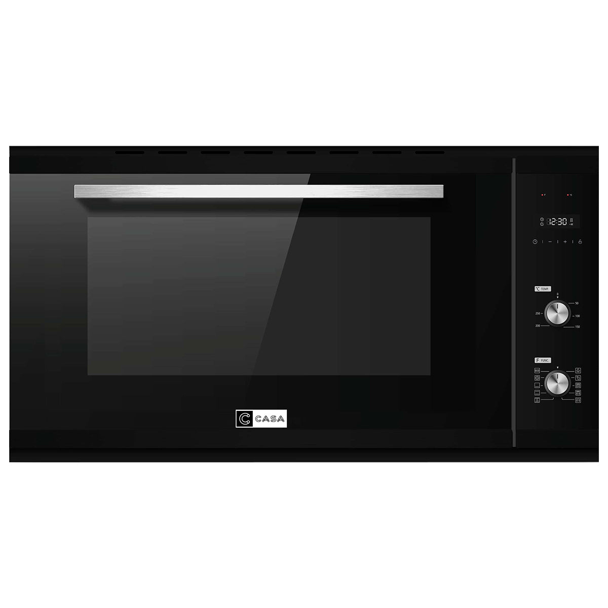 CASA 90cm 103L Electric Built-in Wall Oven Black with Stainless Steel Trim CA9048E