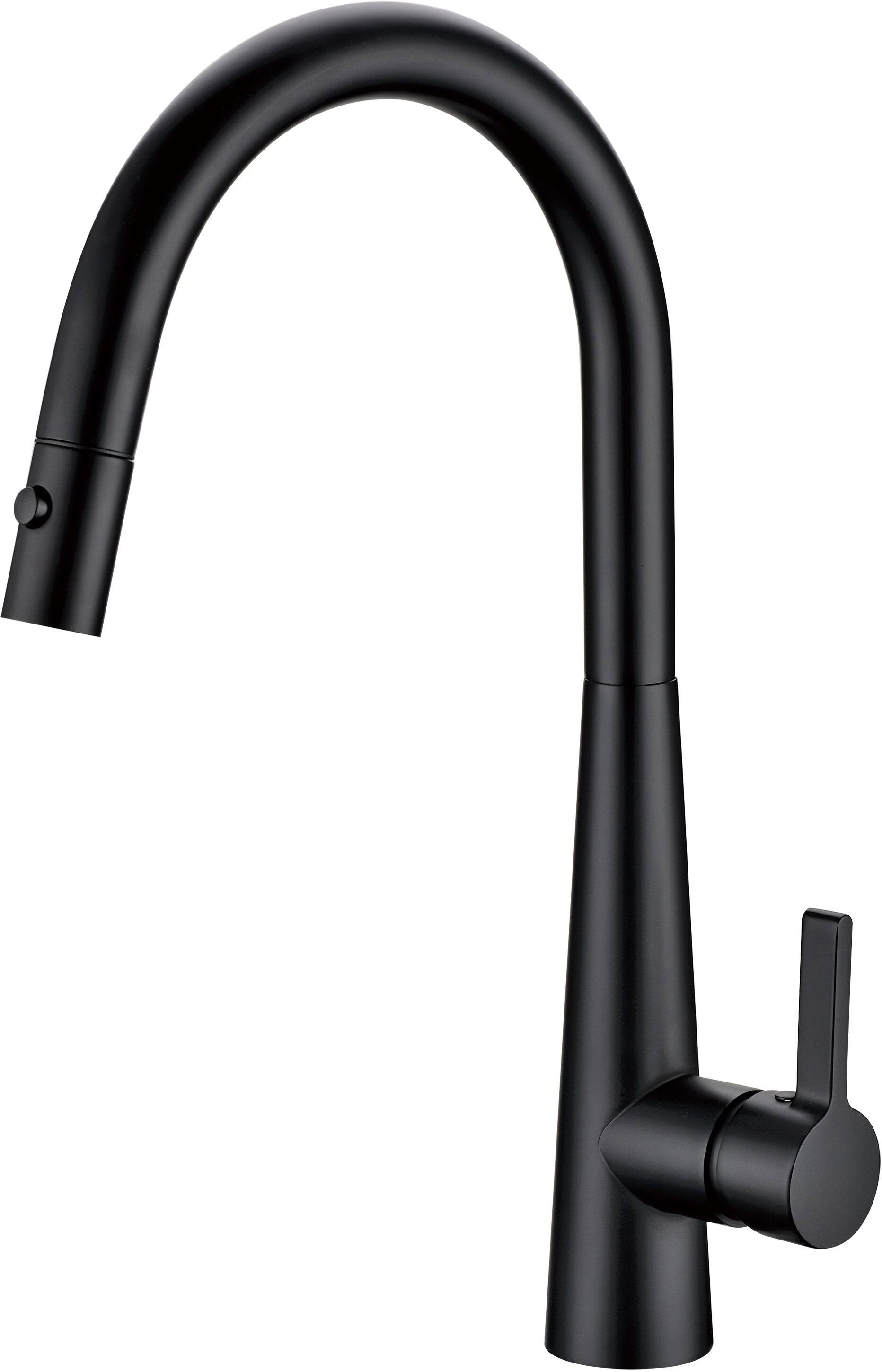 CASA Pull-out Kitchen Mixer Tap Matt Black CASA1017SB-B