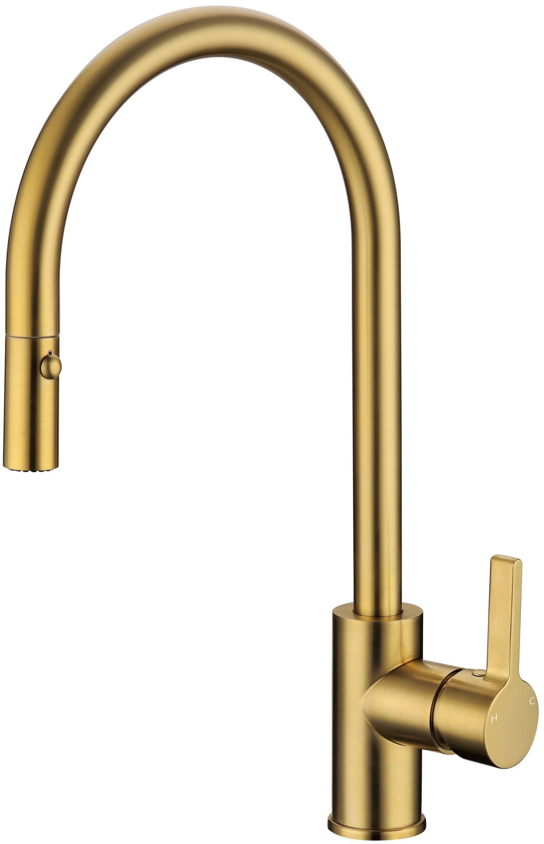 CASA Pull-out Kitchen Mixer Tap Brushed Gold CASA1016SB-BG