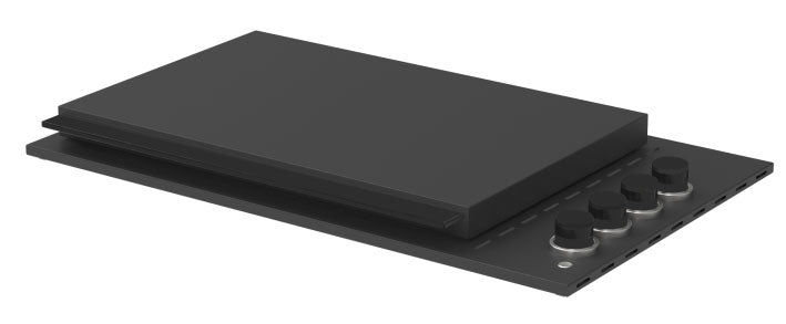 CASA 4 Burner Built-in Gas BBQ Grill — Matte black powder coated 4CBBQBB