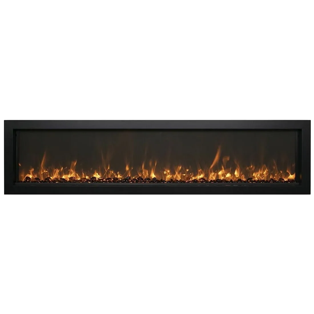 Brand New — Remii 35 Inch Extra Slim Indoor Built In Electric Fireplace with Black Steel Surround 102735-XT