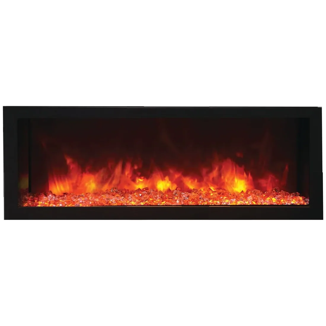 Brand New — Remii 45 Inch Deep Indoor Built-in Electric Fireplaces with Black Steel Surround 102745-DE