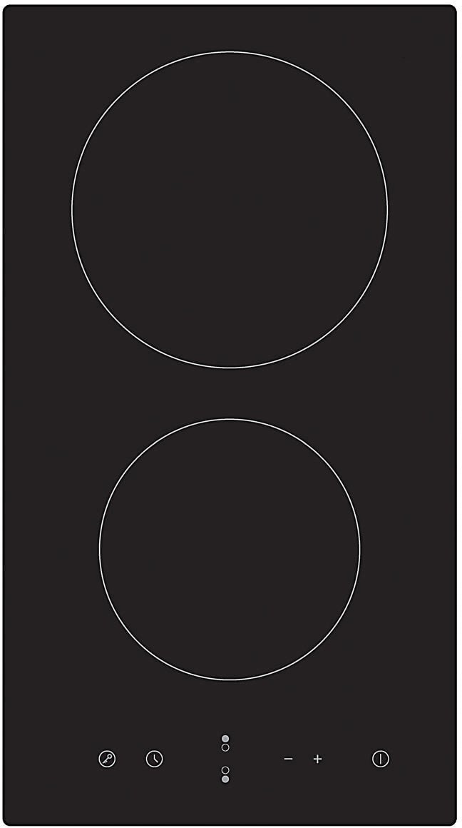 Casa 30cm 2 Zone Black Ceramic Glass Electric Cooktop CA30FEG