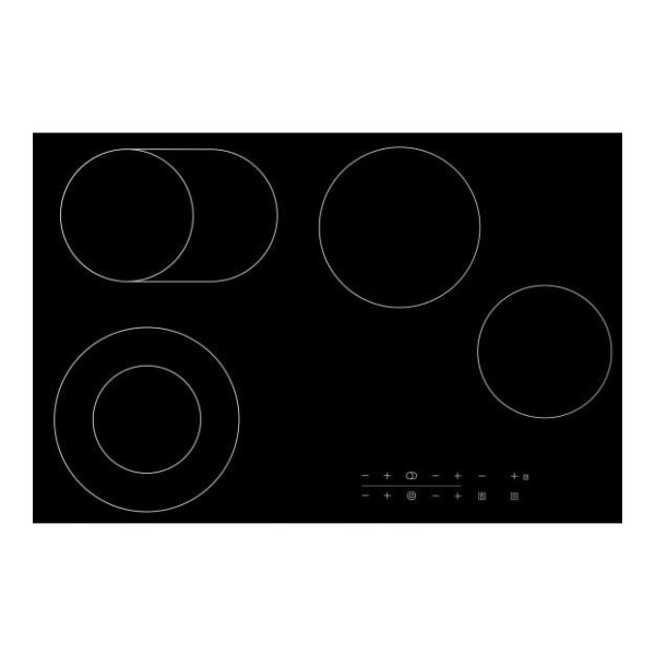 Casa 77cm Black Ceramic Glass Electric Cooktop CA77FEG