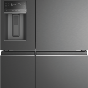Westinghouse 609L Quad Door Fridge with Ice and Water Door Dispenser Matte Black WQE6170BB