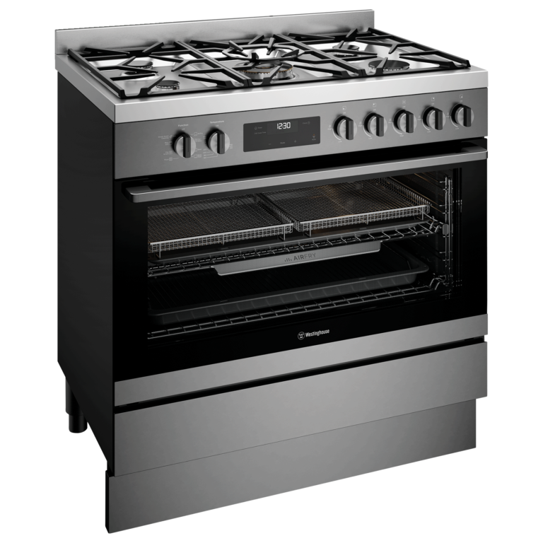 Westinghouse — 90cm dual fuel freestanding oven with AirFry (Dark Stainless Steel) WFE9516DD